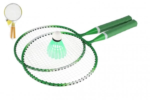 Otroški badminton komplet kovina/plastika z dvema loparjema in košarico