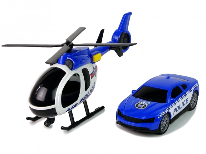 Set policijskih tovornih vozil Policijski helikopter Zvočna svetila