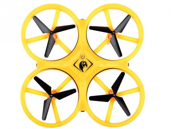 Dron upravljan z gestami rok + daljinsko upravljanje Kvadrokopter RC0573 – Rumena