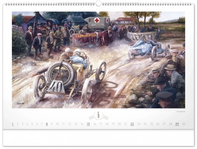 NOTIQUE Stenski koledar Oldtimers – Václav Zapadlík 2025, 64 x 42 cm