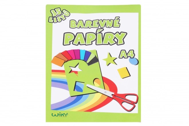 Barvni papirji A4, 35 listov, 80g