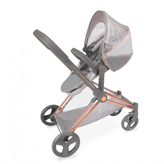 DeCuevas 81777 Zložljiv voziček za punčke 3 v 1 z nahrbtnikom CITY X 2024 - 73 cm