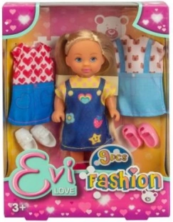 Punčka Evička z zamenljivimi outfiti