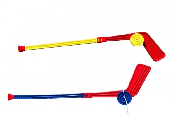 Plastična hokejska palica s ploščkom 74cm mix barv