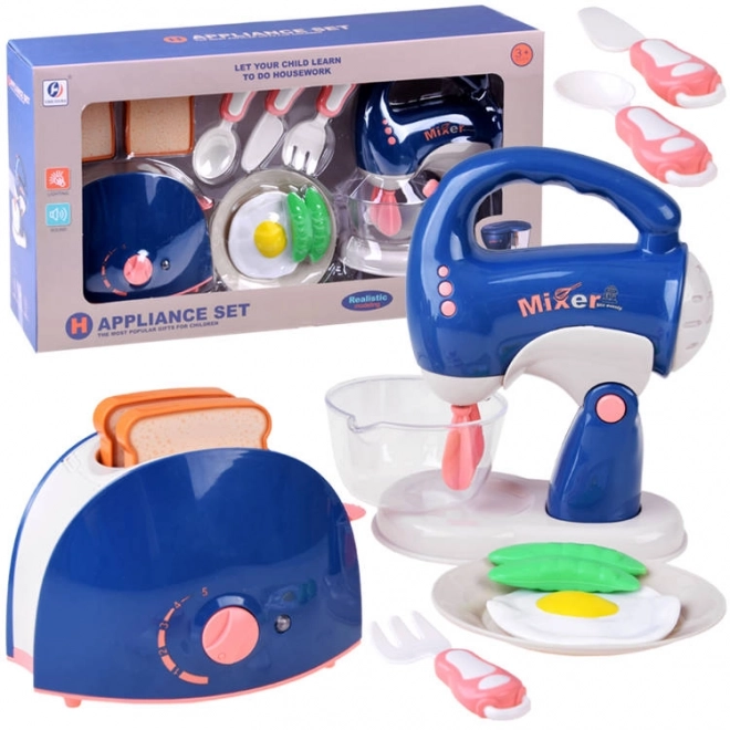 Otroški kuhinjski set z mešalnikom in toasterjem