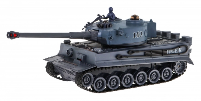 Daljinsko vodena 2 rezervoarja T-34 proti Tigru za otroke 3+ Strelni modeli 1:28 + Velika tankovska bitka + Svetlobni zvoki