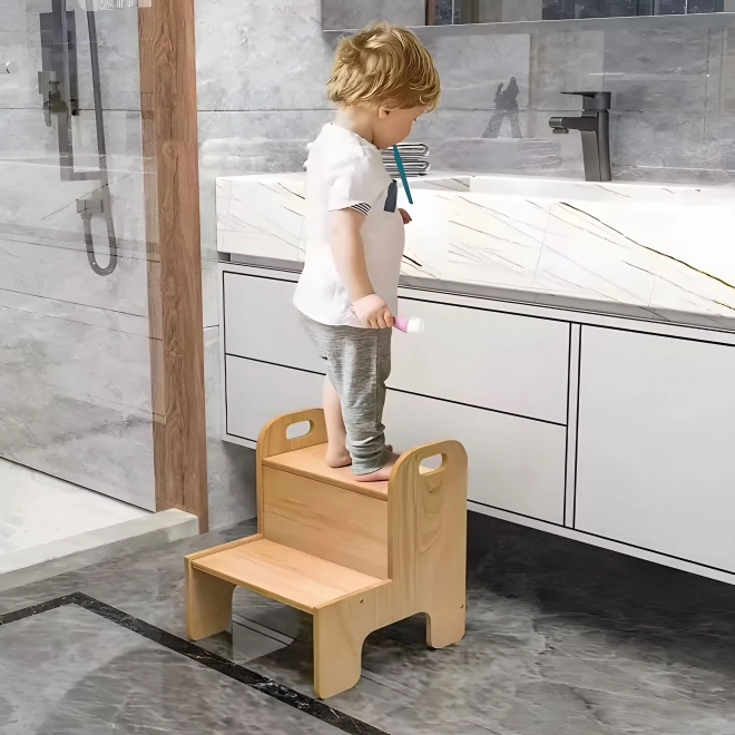 Kuhinjski pomočnik Otroški stopniščni stol iz vezane plošče ECOTOYS