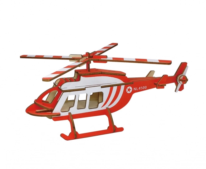 Lesena 3D sestavljanka Helikopter