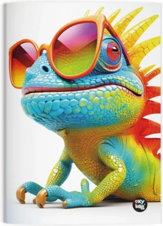 Črtasti zvezek A4 Chameleon