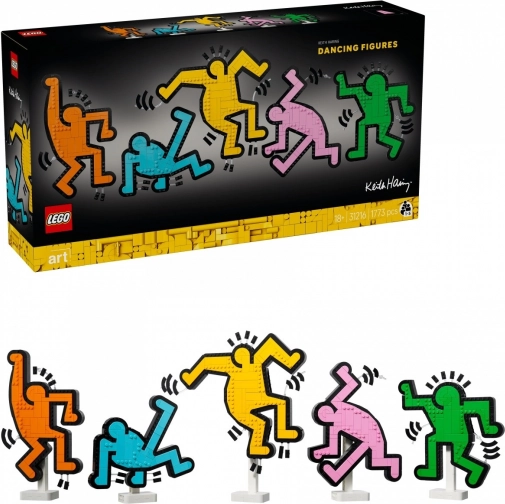 lego art keith haring – plešoče figure