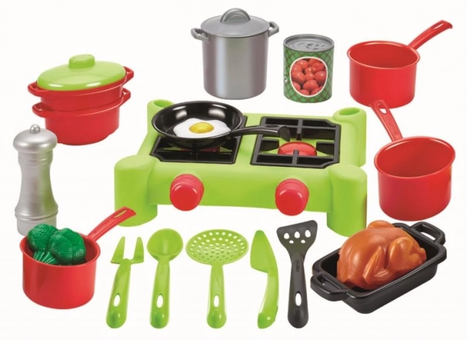 Set štedilnikov s posodo in dodatki