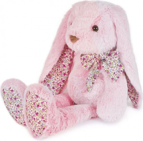 Roza plišasti zajček Doudou Histoire d’Ours 60 cm