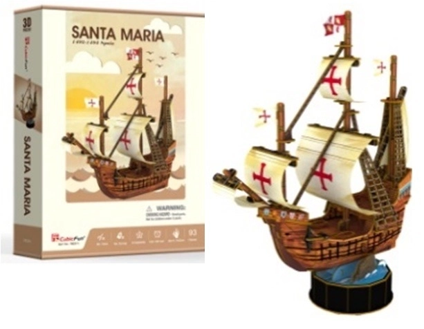 3D sestavljanka Ladja Santa Maria od CubicFun
