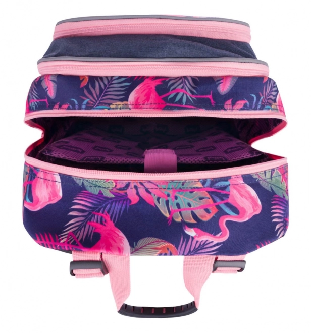 BAAGL Šolski nahrbtnik Flamingo