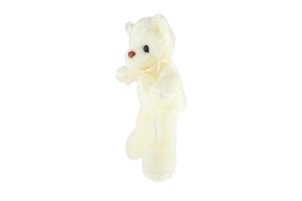 Plišasti Medved/Medvedek z mašno 30cm bel