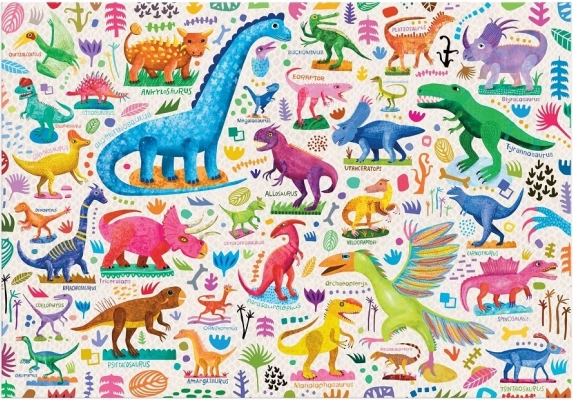 Mudpuppy Puzzle Močni dinozavri 100 kosov