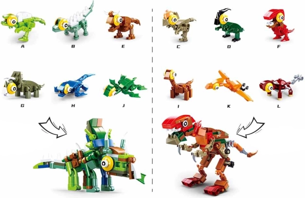 Sluban dino jajce – mini sestavljanka dinozavri (1 kos)