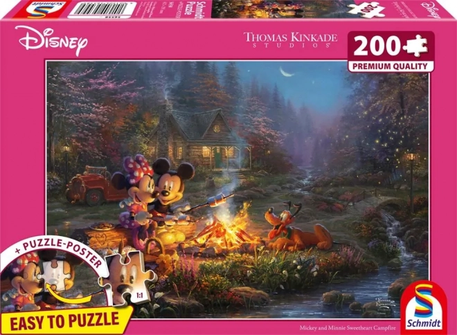 Sestavljanka SCHMIDT Mickey in Minnie: Romantika ob ognju 200 koščkov
