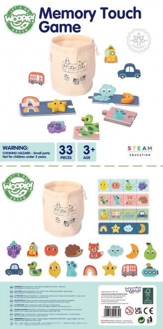 Woopie Green Leseno Pexeso - Dotikalne Puzzle