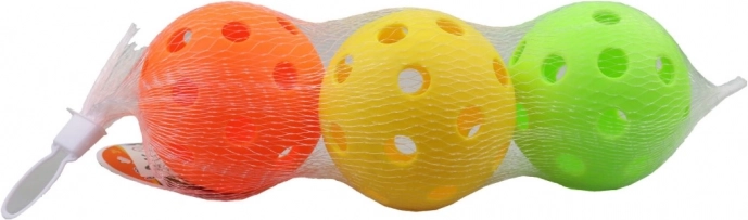Barvne žogice za otroke 7 cm, 3 kosi v mrežici