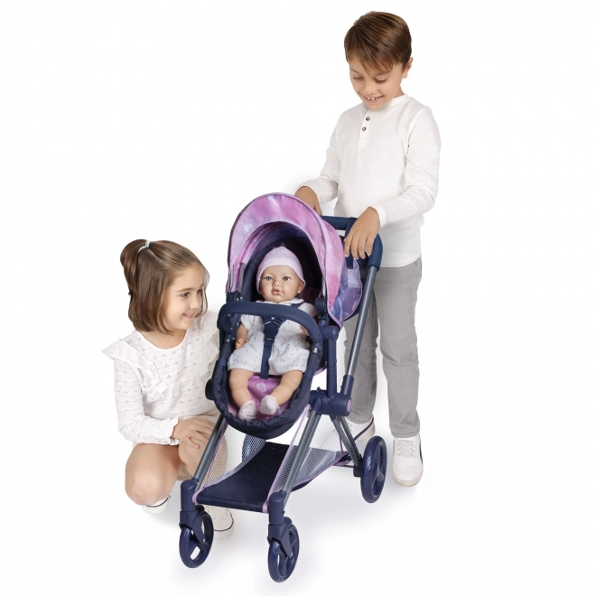 DeCuevas 81776 Zložljiv voziček za punčke 3 v 1 z vrečko Magic Bubble 2024 - 73 cm