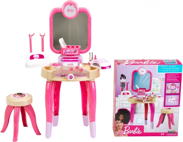 Toaletna mizica Barbie s sušilnikom za nohte in osvetljenim ogledalom