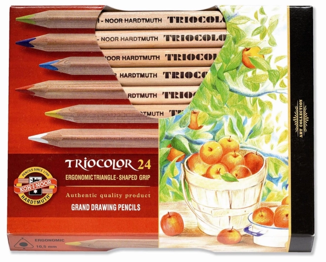 KOH-I-NOOR Triokotni barvice 3154 Triocolor Natur močne 24 kos