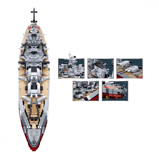 Sluban ModelBricks M38-B1102 Bojna ladja Bismarck 2v1