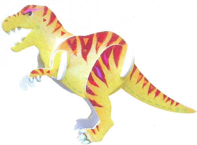 3D lesena sestavljanka Tyrannosaurus rex z barvami ARTLOVER