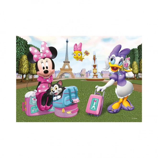 Sestavljanka Minnie in Daisy v Parizu 24 delov