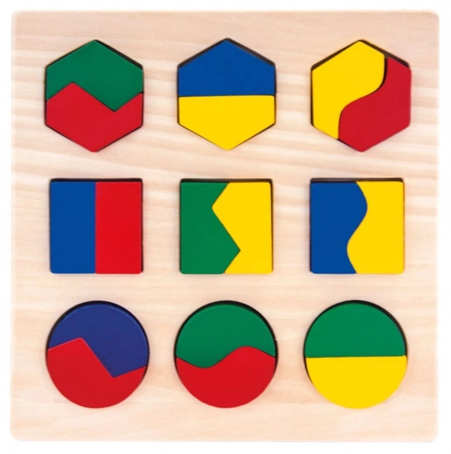 Bino Lesene sestavljanke geometrijske oblike