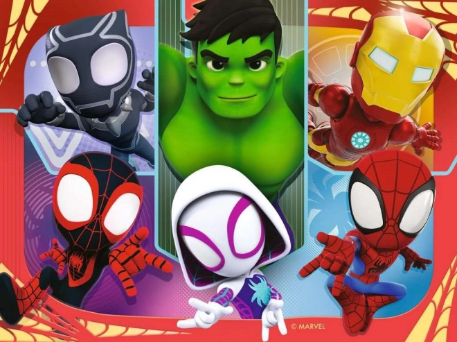 Puzzle RAVENSBURGER Spidey in njegovi čudoviti prijatelji 4v1