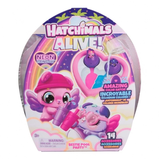 Živalce Hatchimals na bazenski zabavi