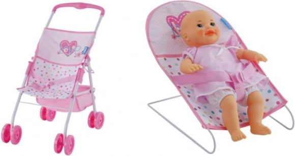 Komplet Igrače za Punčke Srčka 3v1