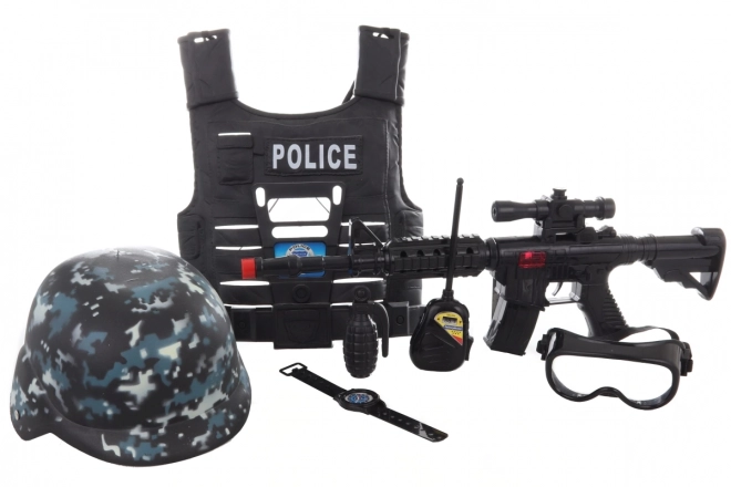 Set s policijsko jopico