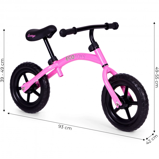 Otroški poganjalec roza ECOTOYS
