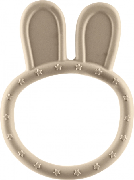 Silikonski grizalo Rabbit, peščeno bež