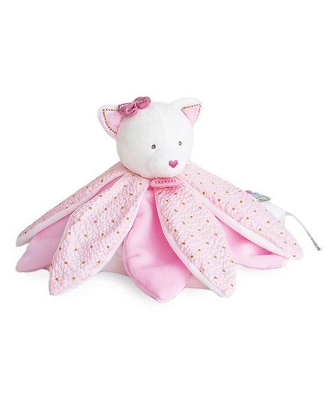 Darilni set - roza mačka plišasta crkljanka 26 cm