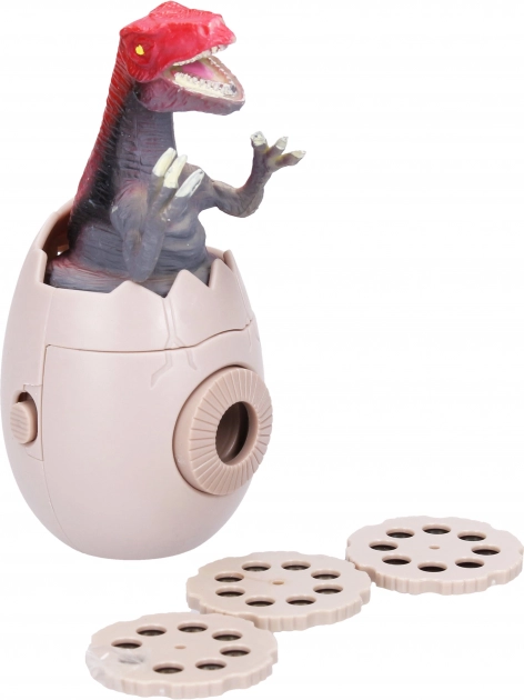 Projektor z motivom dinozavra 10 cm, sive barve