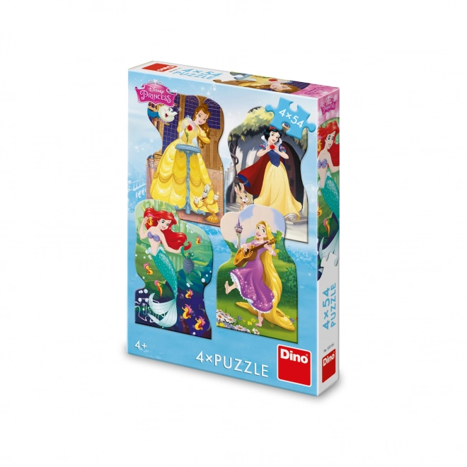DINO sestavljanka Disney princese 4x54 kosov