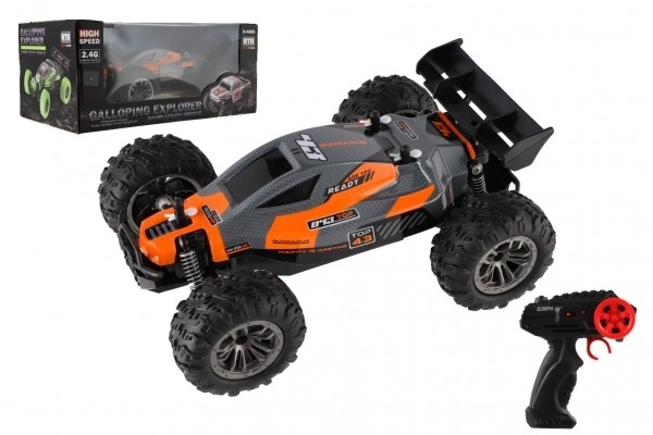 Avto RC Buggy hitrostni 2,4GHz plast 25cm na baterije v škatli 31x14x18cm – Oranžna