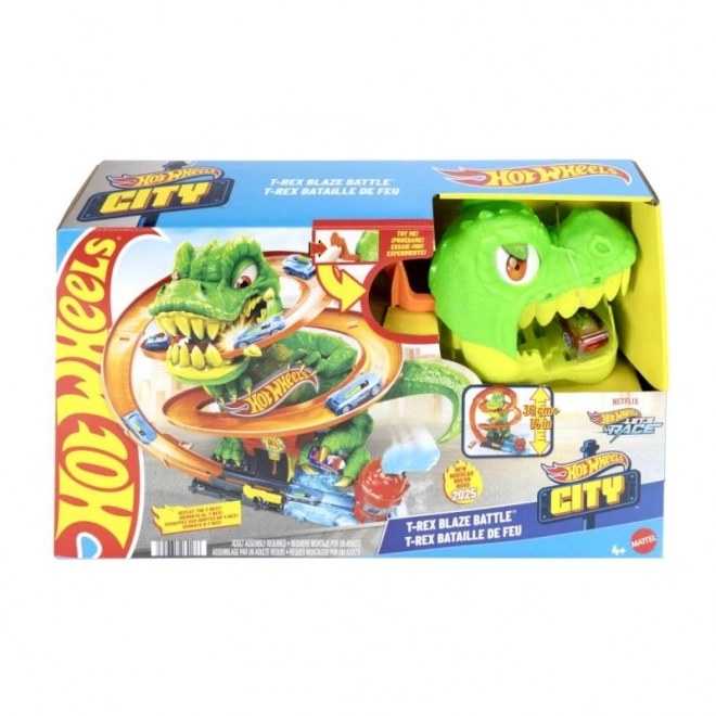 T-rex napada gasilsko postajo iz Hot Wheels mesta