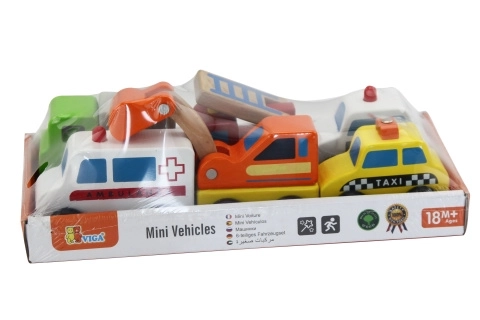Set lesenih avtomobilčkov