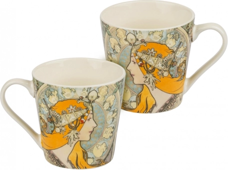 Porcelanasta skodelica Alfons Mucha – Zodiak