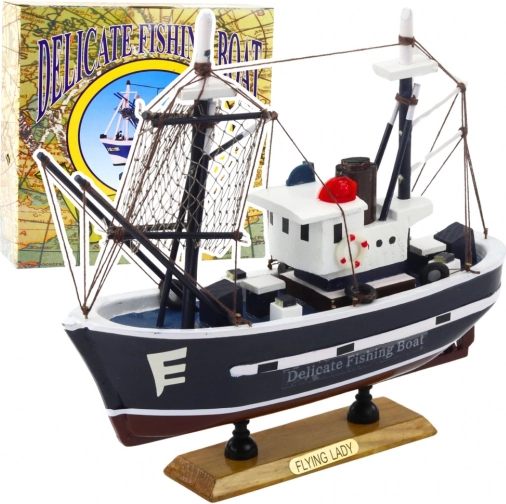 Dekorativni ribiški čoln Flying Lady model 24x23 cm