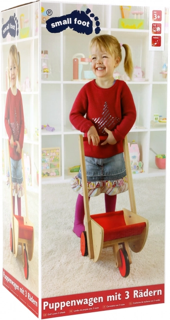 Leseni voziček s tremi kolesi Small Foot
