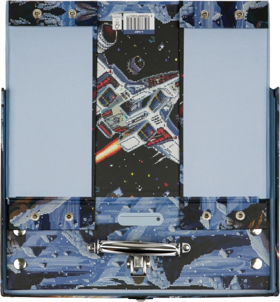 Zložljiv šolski kovček Pixel Space s kovinskimi elementi