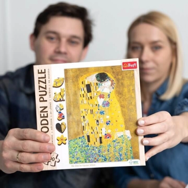 Lesene sestavljanke Gustav Klimt - Poljub 200 kosov