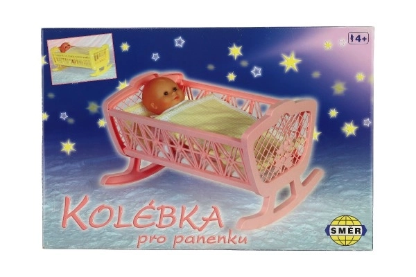 Zibelka za punčke brez kompleta plast 47x35x30cm v škatli 48x32x8cm