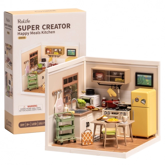 RoboTime miniatura hiške Kuhinjica Happy Meals